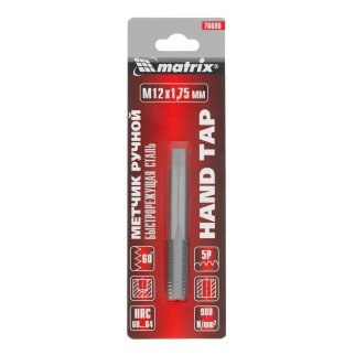 Метчик М12х1,75 ручной MATRIX фото 4