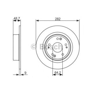 Диск тормозной задний BOSCH 0 986 479 738 фото