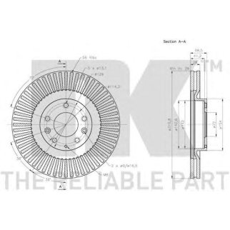 Диск тормозной передний (320x28mm) / MAZDA CX-7,CX-9 07~ фото