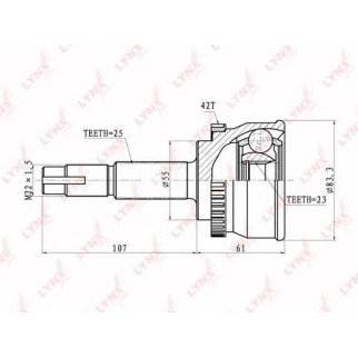 ШРУС наружный LYNXauto CO5722A фото