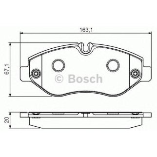 Колодки тормозные передние к-кт BOSCH 0 986 495 113 фото