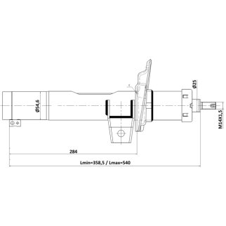 Амортизатор передний FEBEST 26110-001F фото 2