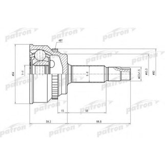 Шрус привода PATRON PCV2175 фото