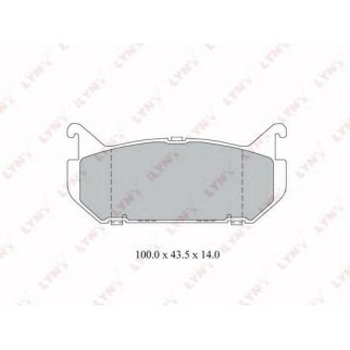 Колодки тормозные задние к-кт LYNXauto BD3029 фото