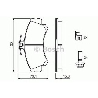 Колодки тормозные передние к-кт BOSCH 0 986 424 371 фото