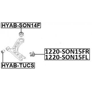 Сайлентблок рычага задний HYUNDAI TUCSON, KIA SPORTAGE 2015- HYAB-SON14F фото 2