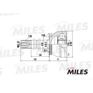 ШРУС TOYOTA LAND CRUISER 80 4.2D/4.5 90-97 нар.(ABS) фото 3