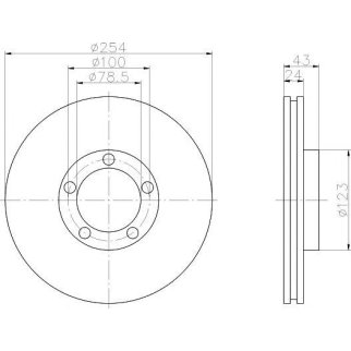 Диск тормозной передний вентилируемый MINTEX MDC996 фото