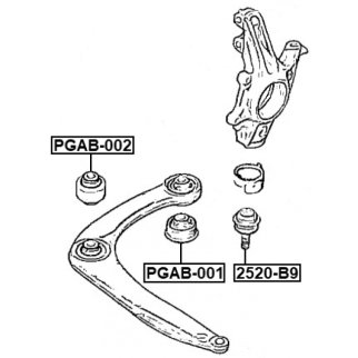 Опора шаровая переднего поворотного кулака фото 2