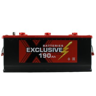 Аккумуляторная батарея Exclusive 6СТ190 (+слева) EURO конус 513х223х223 Казахстан (ETN-690 034 120) фото 1