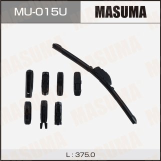 Щетка стеклоочистителя 375 мм бескаркасная 1 шт MASUMA Nano Graphite MU-015U фото