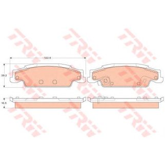Колодки тормозные задние дисковые к-кт TRW GDB4453 фото