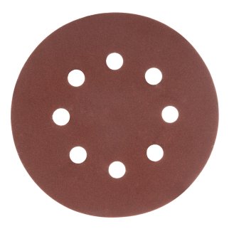 Круг абразивный на ворсовой подложке под &quot;липучку&quot;, перфорированный, P 240, 125 мм, 5 шт MATRIX 73811 фото