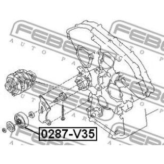Ролик-натяжитель ручейкового ремня FEBEST 0287-V35 фото