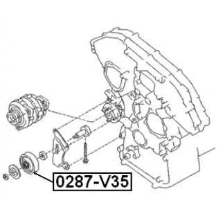 Ролик-натяжитель ручейкового ремня FEBEST 0287-V35 фото 2