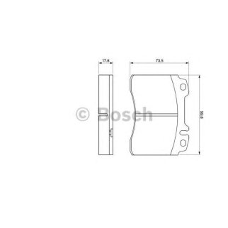 Колодки тормозные передние к-кт BOSCH 0 986 460 966 фото