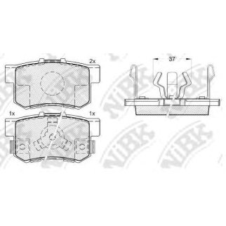 Колодки тормозные задние дисковые к-кт NiBK PN8807 фото