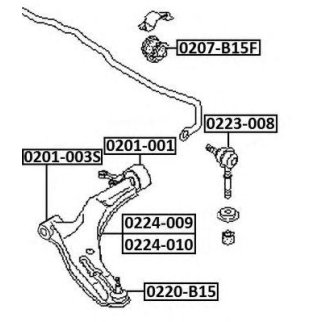 Сайлентблок ASVA 0201-001 фото