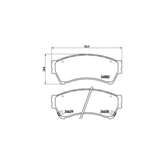 Колодки тормозные передние к-кт brembo P 49 039 фото