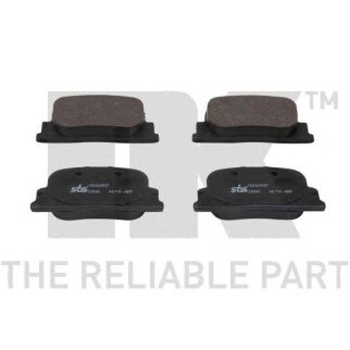 Колодки тормозные дисковые задние с звуковым предупреждением износа, прижимной пластиной и аксессуар фото