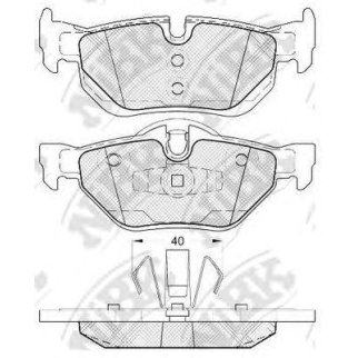 Колодки тормозные задние дисковые к-кт NiBK PN0511 фото