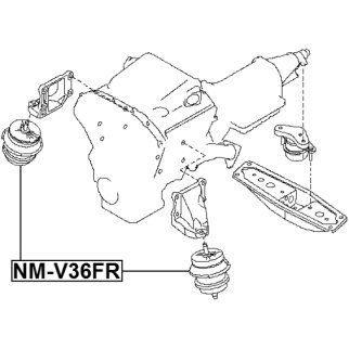 Опора двигателя FEBEST NM-V36FR фото 2