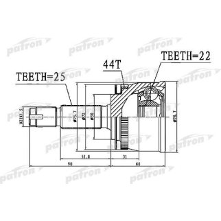 Шрус привода PATRON PCV1111 фото