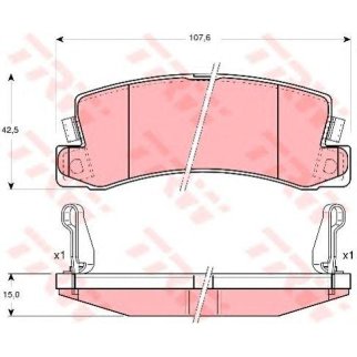 Колодки тормозные задние TRW GDB3164 фото