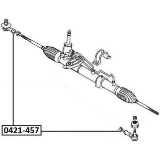 Наконечник рулевой правый ASVA 0421-457 фото
