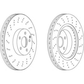 Диск тормозной передний вентилируемый FERODO DDF1639C фото