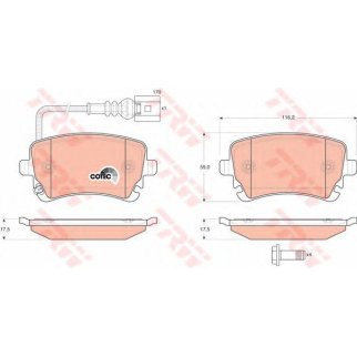 Колодки тормозные задние дисковые к-кт TRW GDB1557 фото