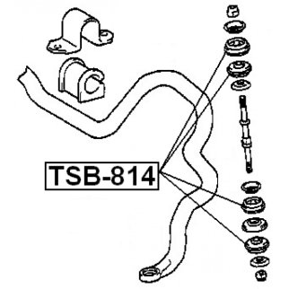 Втулка (сайлентблок) стойки стабилизатора FEBEST TSB-814 фото 2