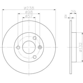 Диск тормозной передний не вентилируемый MINTEX MDC401 фото