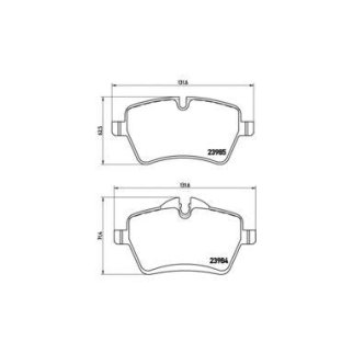 Колодки тормозные передние к-кт brembo P 06 051 фото