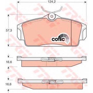 Колодки тормозные передние к-кт TRW GDB3168 фото