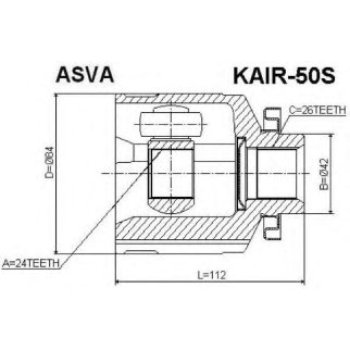 ШРУС внутренний ASVA KAIR-50S фото