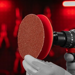 Круг абразивный на ворсовой подложке под "липучку", P 40, 125 мм, 10шт. MATRIX фото 6