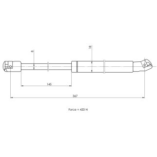 Газовый упор багажника TRIALLI GS 1827 фото 2