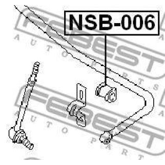 Втулка стабилизатора Nissan Terrano R50 97> заднего Febest фото