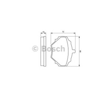 Колодки тормозные передние к-кт BOSCH 0 986 424 563 фото