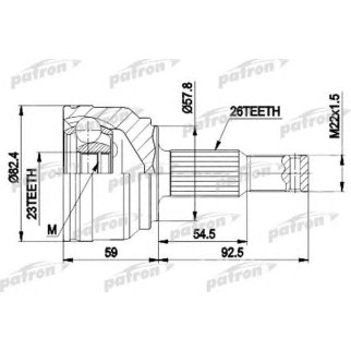 Шрус привода PATRON PCV9117 фото