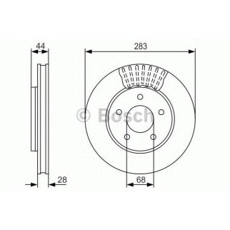 Диск тормозной NISSAN NV200 (14-) передний (1шт.) BOSCH фото