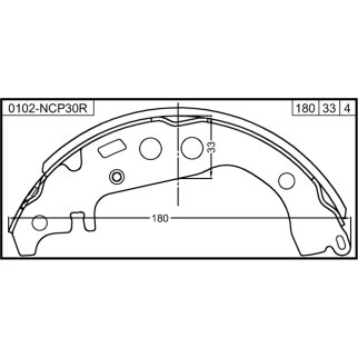 Колодки барабанные к-кт FEBEST 0102-NCP30R фото 2