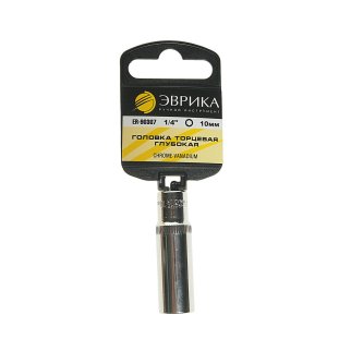 Головка торцевая 10 1/4" 6гр L=50мм глубокая ЭВРИКА фото