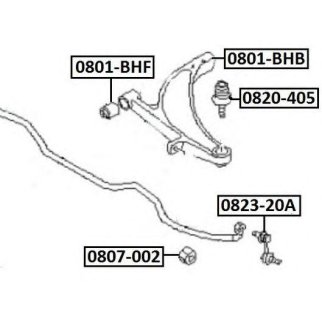 Стойка переднего стабилизатора ASVA 0823-20A фото