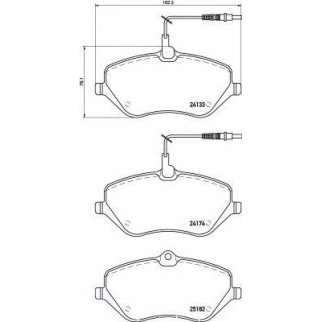 Колодки тормозные передние к-кт Brembo P 61 119 фото
