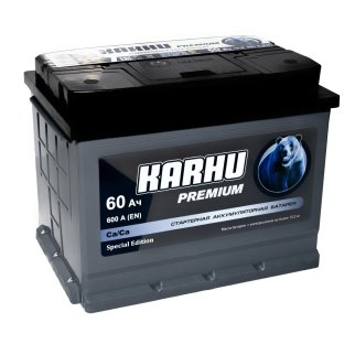 Аккумуляторная батарея KARHU Premium 6СТ 60 обр.600А 242х175х190 Казахстан фото