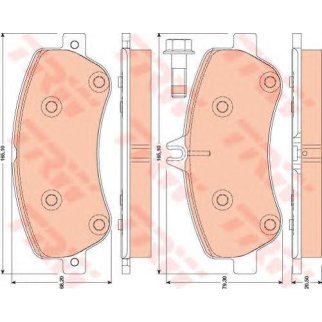 Колодки тормозные передние к-кт TRW GDB1798 фото