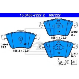 Колодки тормозные дисковые передн, AUDI: A3 S3 quattro 03-12, A3 Sportback S3 quattro 04-, TT 1.8 TFSI/2.0 TDI quattro/2.0 TFSI/2.0 TFSI quattro/2.0 quattro/3.2 V6 quattro 06- фото