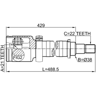 ШРУС внутренний FEBEST 2111-FUSATRH фото 2